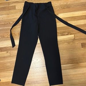 Black dress pants with tie waist